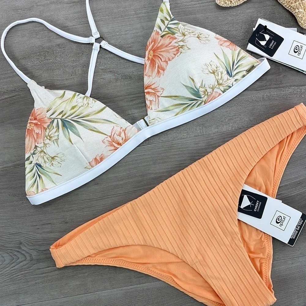 ☀️RIP CURL☀️ SOL SEEKER CROSS BACK TRI Rip Curl Premium Surf Cheeky Bikini
